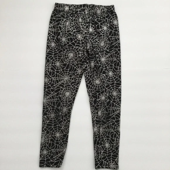 Sparkle Spider Web Halloween Leggings Size M(7-8) EUC - Picture 2 of 6